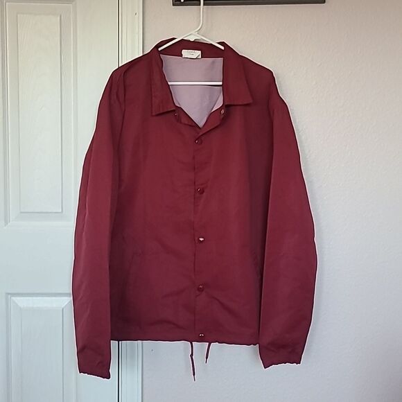 Full Tilt parka windbreaker maroon red Jacket Size extra large lightweight - Picture 1 of 4